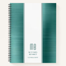 Monogramme Emerald Green Brossé Metallic Business