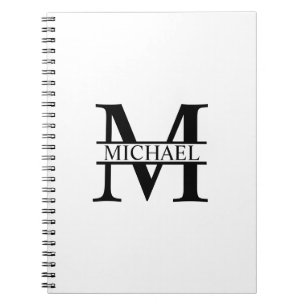 Carnet Monogramme et nom personnalisés