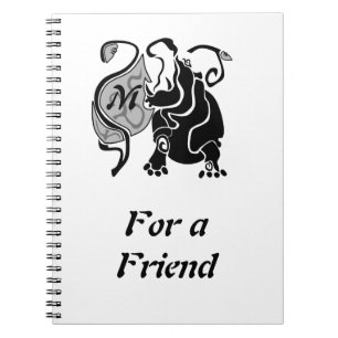 Carnet Monogramme Hippo en colère