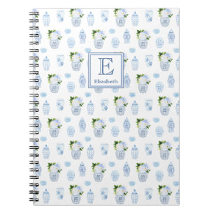 Carnet Monogramme Intemporel Bleu & Blanc Gingembre Jar F