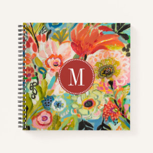 Carnet Monogramme   Jardin secret Floral III