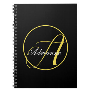 Carnet Monogramme jaune éclairé