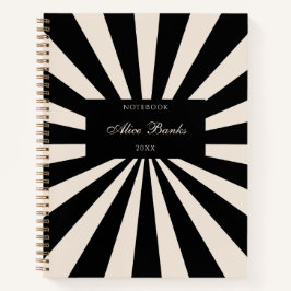 Carnet Monogramme Moderne Mid Sunrise & Script