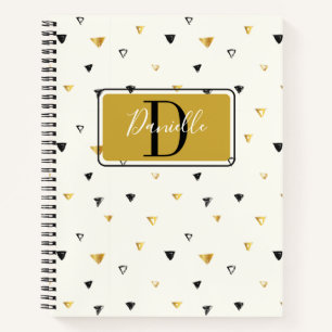 Carnet Monogramme Motif Abstrait Script moderne personnal