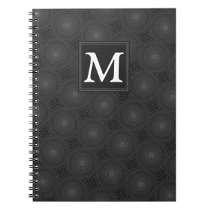 Carnet Monogramme motif des cercles de charbon
