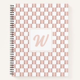 Carnet Monogramme Motif rose Gold Pink