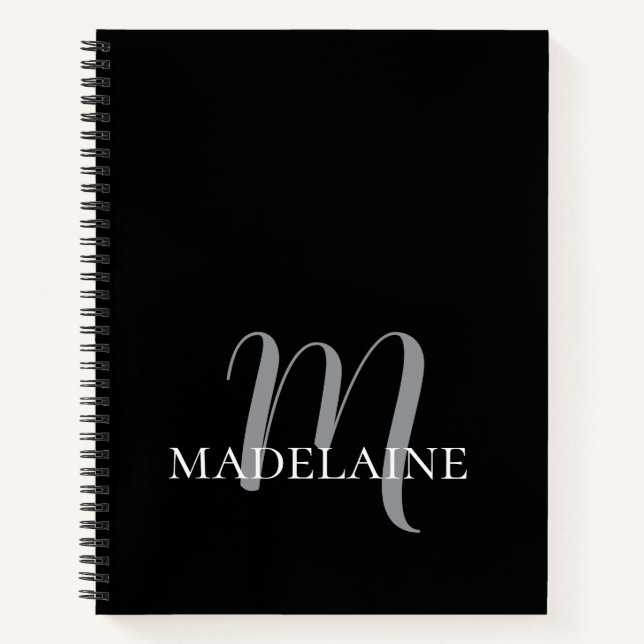 Carnet Monogramme noir blanc (Devant)