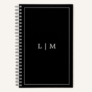 Carnet Monogramme noir simple