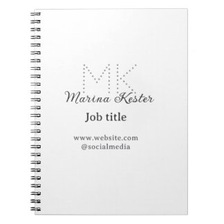 Carnet monogramme nom gras site web social emploi entrepr