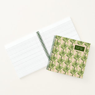 Carnet Monogramme   Oasis intérieure   Motif Palm Tree