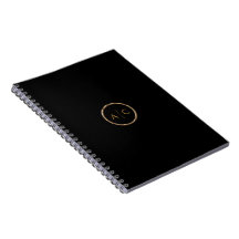 Monogramme Or Minimal sur NOIR