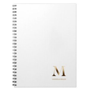 Carnet Monogramme or simple BLANCHE