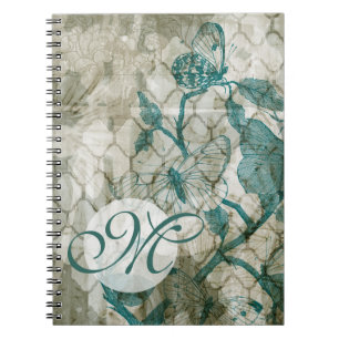 Carnet Monogramme   Papillons arabes VI