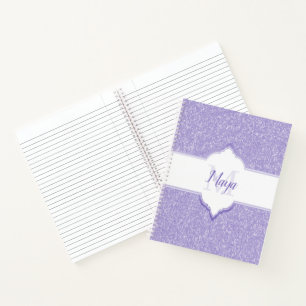 Carnet Monogramme Parties scintillant violet