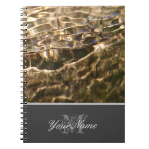 Carnet Monogramme personnalisable avec eau cristalline!
