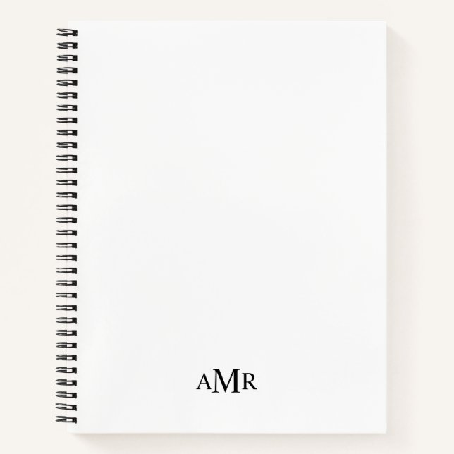 Carnet Monogramme personnalisé classique (Devant)