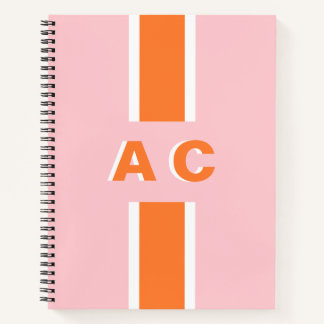 Carnet Monogramme personnalisé de la fête de mariage rétr