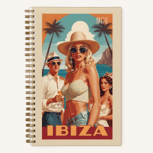 Carnet Monogramme personnalisé Ibiza, Espagne Poster de v