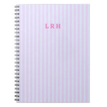 Monogramme Personnalisé Rayure Vintage Rose