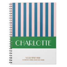 Monogrammé personnalisé rayures colorées élégantes