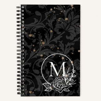 Carnet Monogramme personnalisé sur un Arrière - plan élég