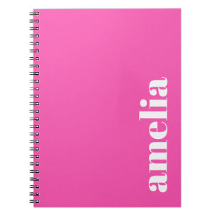 Carnet Monogramme rose chaud