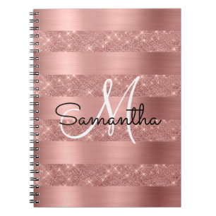 Carnet Monogramme rose Gold Chic