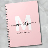 Monogramme rose personnalisé féminin