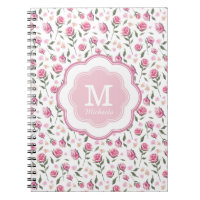 Monogramme Roses roses roses romantiques Joli Moti