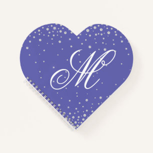 Carnet Monogramme Très Peri Diamants Violets Personnalisé