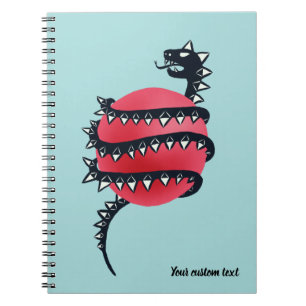 Carnet Monstre de serpent de dragon noir cool