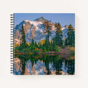 Carnet Mont Shuksan reflété dans le lac Reflection