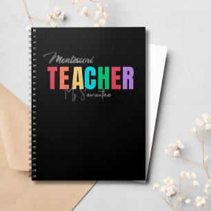 Carnet Montessori Enseignant coloré Personnalisé