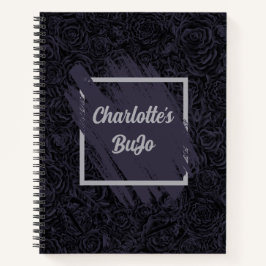 Carnet Moody Deep Navy Blue Floral Patal