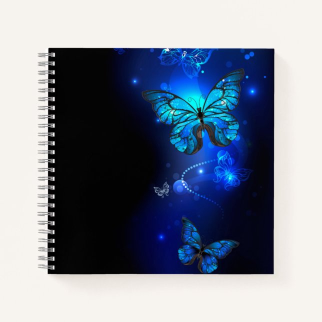 Carnet Morpho Butterfly in the Dark Background (Devant)
