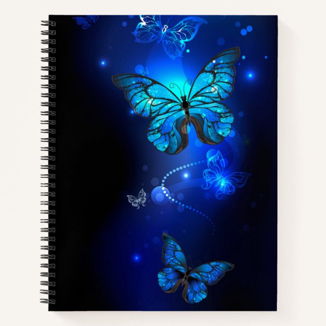 Carnet Morpho Butterfly in the Dark Background (Devant)