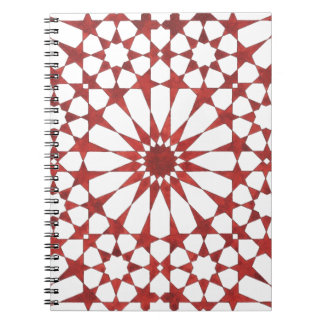 Carnet Mosaïque andalouse rouge ALHAMBRA