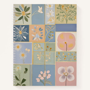 Carnet Mosaïque botanique en fleurs