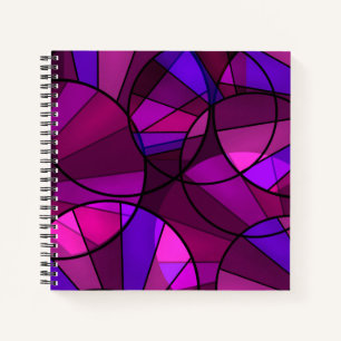 Carnet mosaïque de verre moderne Abstrait motif lumineux 