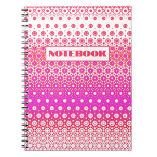 Carnet Mosaïque rose et rouge