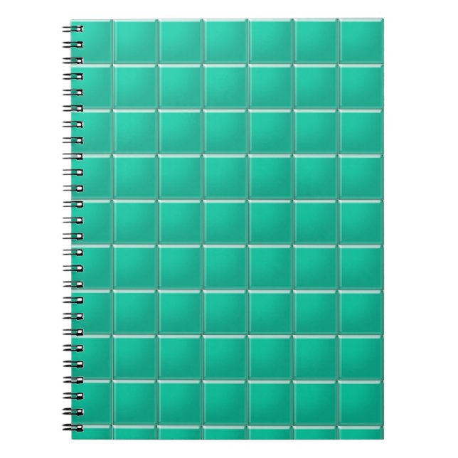 Carnet - Mosaïque Turquoise (Devant)