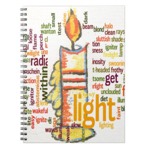 Carnet Mot de flamme de bougie Cloud Art Imprimer