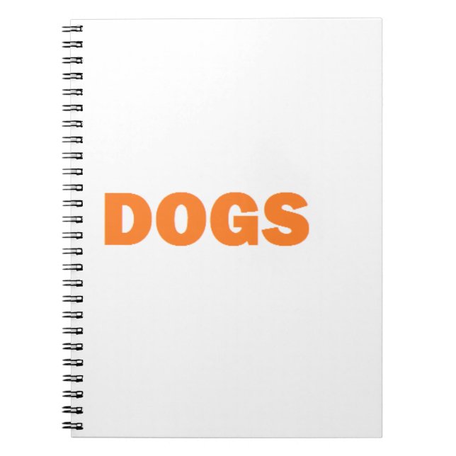 Carnet Mot DOGS en jaune (Devant)