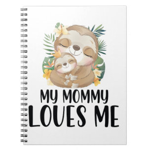 Carnet Mother and Baby Sloths My Mommy Loves Me Tropical