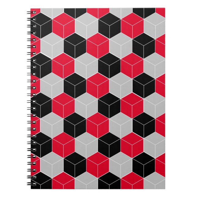 Carnet Motif 3d cube (Devant)