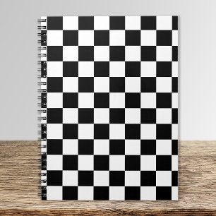 Carnet Motif à carreaux noir et blanc