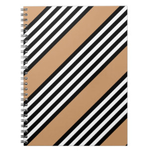 Carnet Motif à cinq bandes noir et blanc avec bronzage