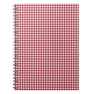Carnet Motif À damiers rouge En vichy