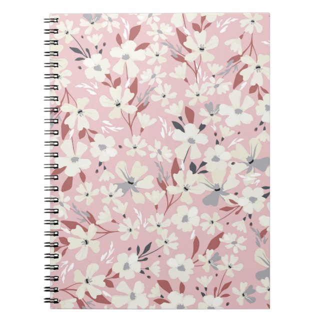 Carnet Motif à fleurs printanières. Arrière - plan floral (Devant)
