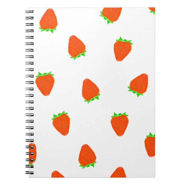 Carnet motif à fraise (Devant)